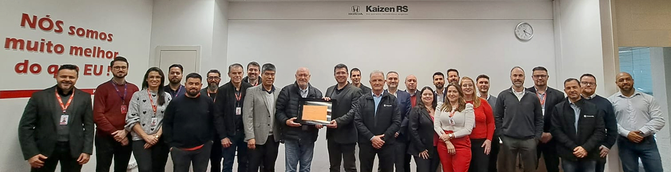 Principais lideranças da Honda Kaizen RS recebem reconhecimento entre as dez melhores concessionárias do Brasil