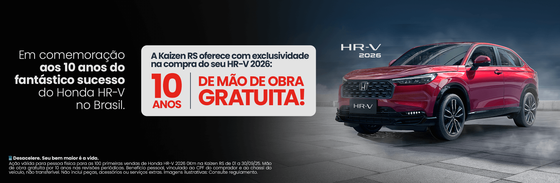 HR-V Campanha 10 anos de mão de obra grátis