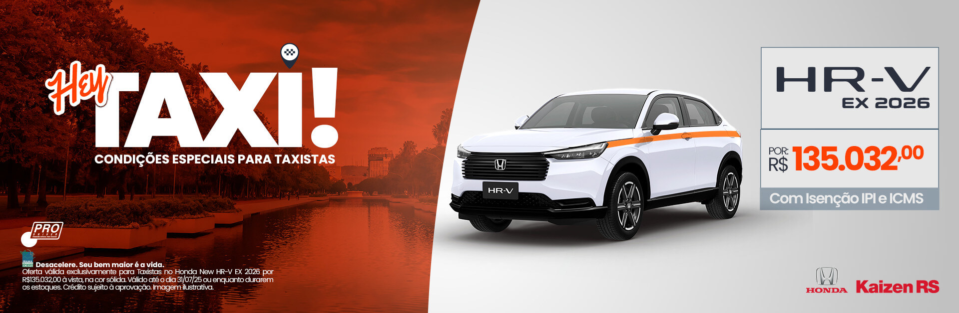 HR-V EX 2026 para Taxistas