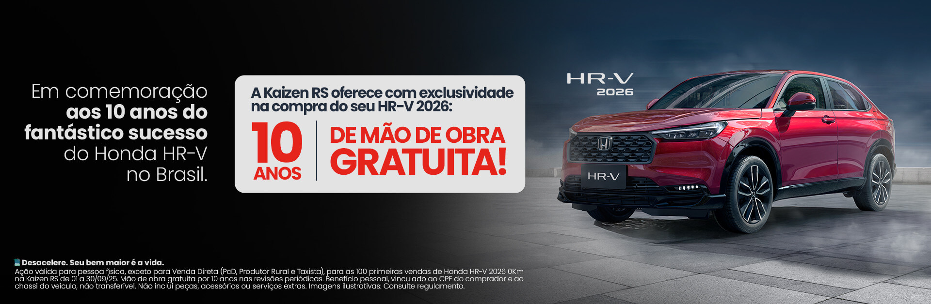 HR-V Campanha 10 anos de mão de obra grátis
