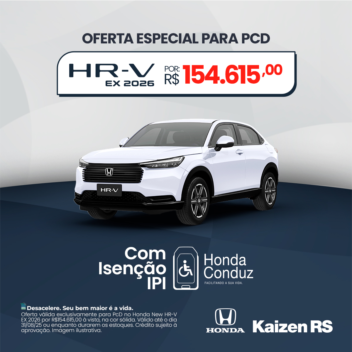 HR-V EX 2026 com desconto especial PcD