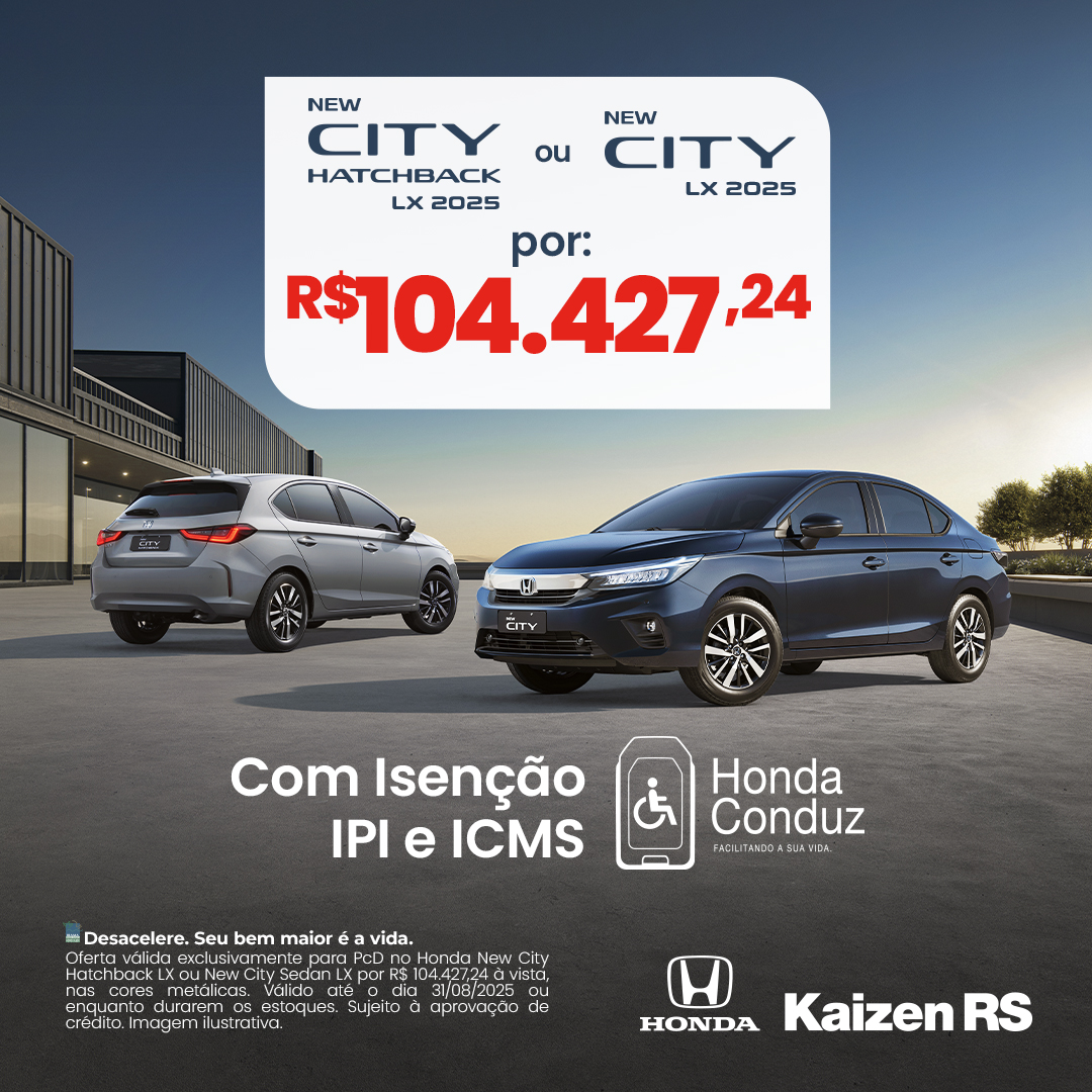 Linha New City com desconto especial PcD