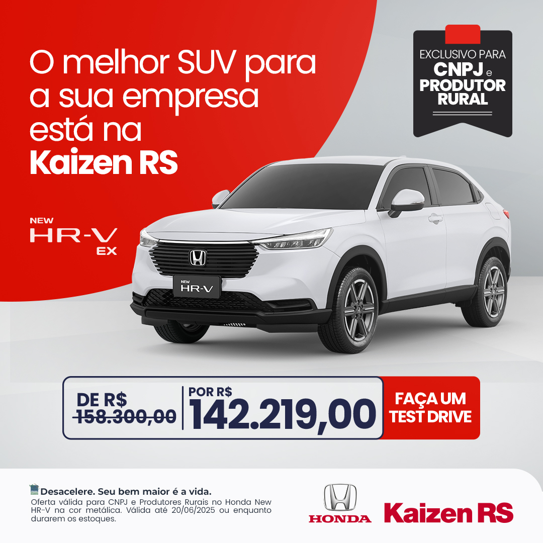 New HR-V EX para CNPJ e Produtor Rural