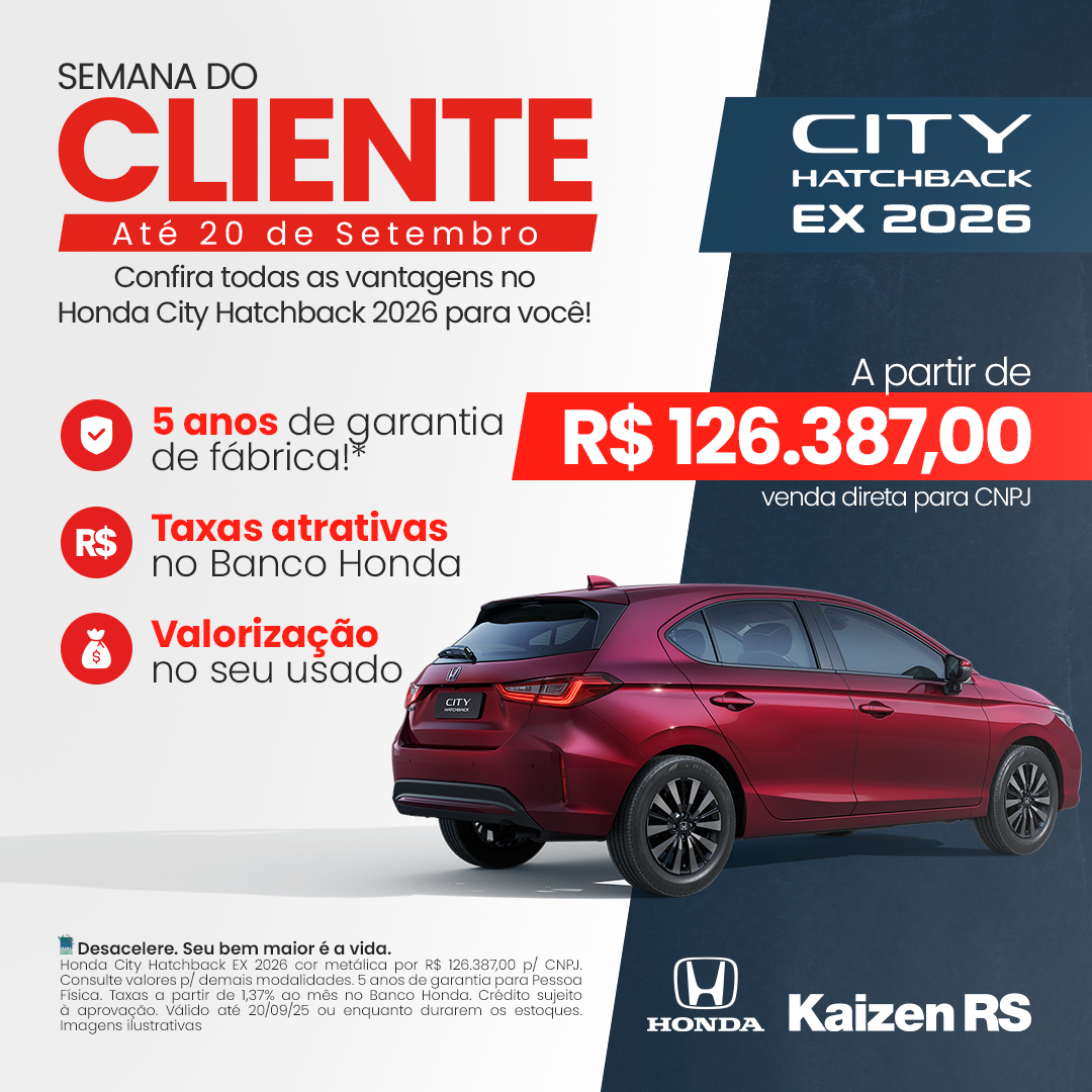 Semana do Cliente - Especial City Hatchback 2026